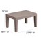 Merrick Lane Malmok Outdoor Coffee Table Faux Rattan Wicker Pattern Resin All-Weather Patio Coffee Table With Wood Plank Top Design